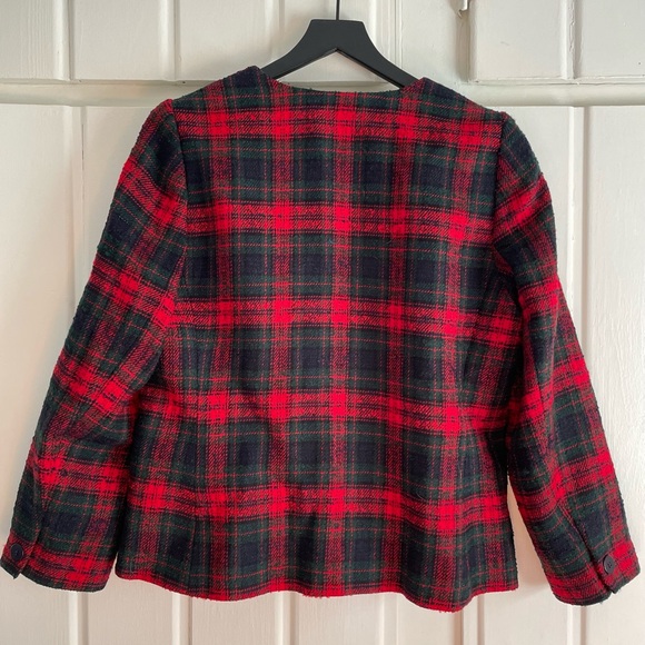 Talbots Red & Green Tweed Jacket - Picture 5 of 7